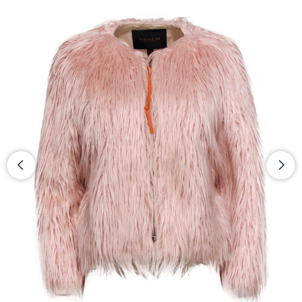Coach faux fur jacket size small